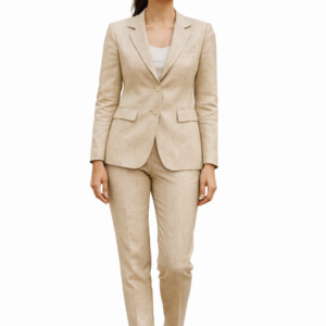 conjunto de alfaiataria feminino bege clássico